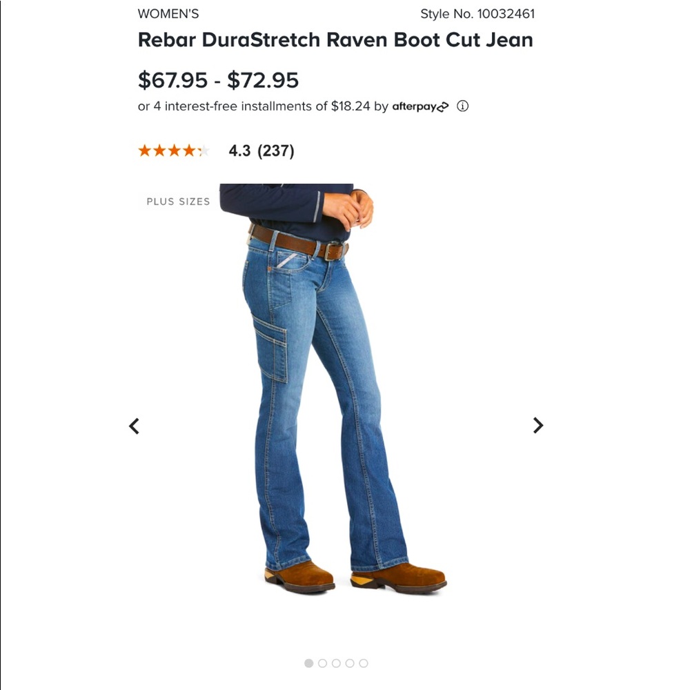 ARIAT Rebar DuraStretch Raven bootcut jeans